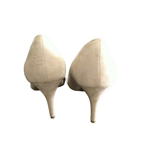Time And Tru Heels Slip On Pumps Women Size 10 Tan Sand Pointed Toe NEW FLAW - Picture 6 of 12